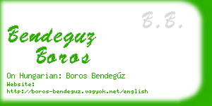 bendeguz boros business card